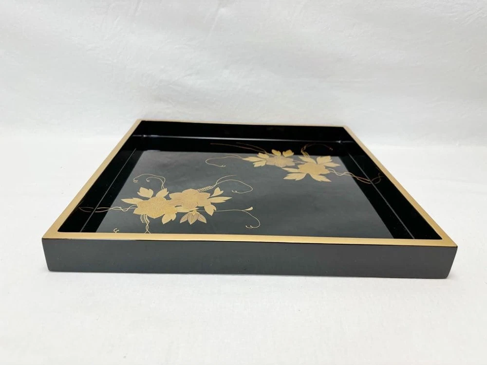 Jubako Bento Box Japanese Almost unused utensils Wajima lacquer Kinsaibana makie