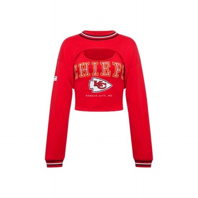 Kansas City Chiefs Off-Season Women's Red Fleece Shrug Cami Size XL NWT