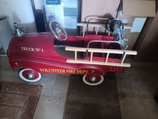 Red Volunteer Fire Dept Truck No 1 Pedal Car Fire Truck for Kids Ages 3-7