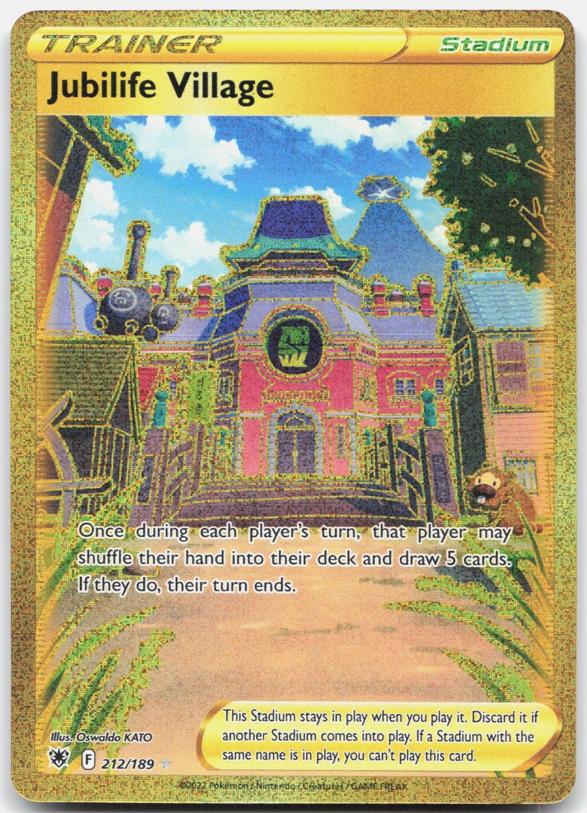 Jubilife Village 212/189 Secret Rare Astral Radiance Pokemon Holo Near Mint