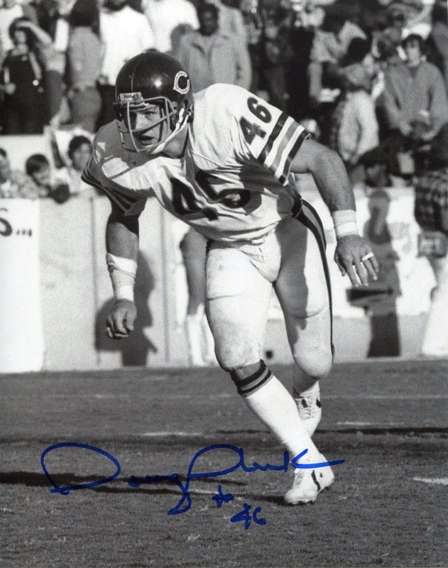DOUG PLANK Signed Photo in action Chicago Bears #1 (c) COA  Ohio State