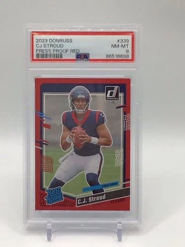 2023 Donruss Press Proof RED #339 CJ STROUD (RC) PSA 8