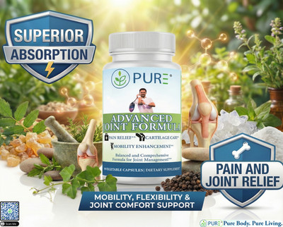 PURE Advanced Joint Formula, Glucosamine, MSM, Pain & Joint Relief, 90 Caps!