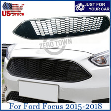 For Ford Focus 2015-2018 Front Bumper Mesh Radiator Grille Honeycomb Grill Black
