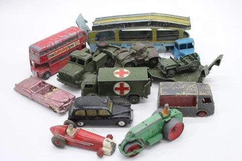 F x11 Vintage Dinky Diecast Vehicles Inc Delivery Service Truck Etc