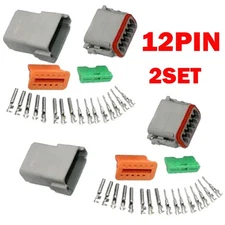 2 Sets 12Pin For Deutsch DT04-12P DT06-12S Waterproof Electrical Connector Kits