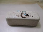 Vintage Red Wing Pottery Bob White Cruets. Butter dish, extra lid - Lot