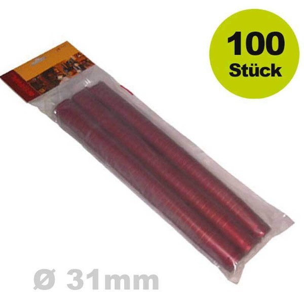 Schrumpfkapsel Rot 31X55 Mm ( 100 St ) Anschrumpfkapsel Flaschen Versiegeln-image