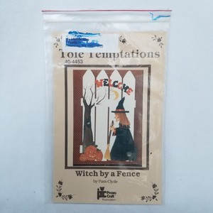 Witch-By-A-Fence-Tole-Temptations-Painted-Pattern-by-Pam-Clyde-1987-Provo-Craft