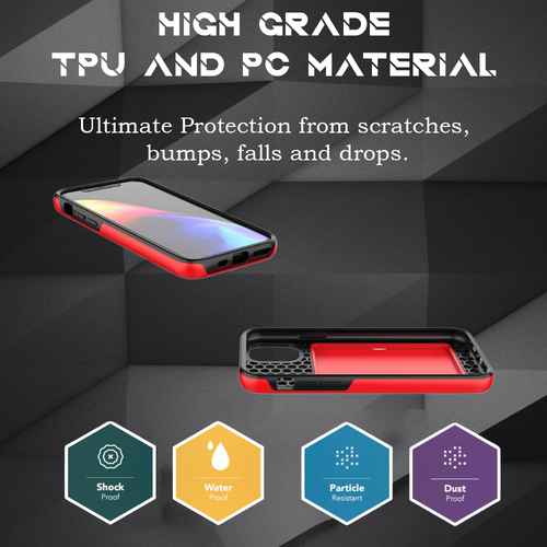 KP KOOL PRODUCTS New Hard Back Phone Case with Card Wallet for iPhone 12/Pro/Max - Picture 4 of 46