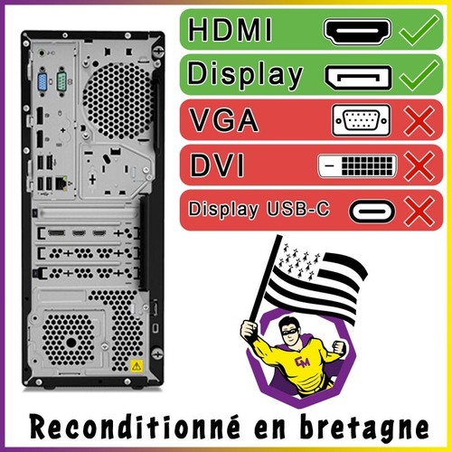PC LENOVO M920t Gaming Nvidia RTX 3050 Intel I5-8400 RAM 32Go SSD 1To W11 Wifi - Bild 6 von 6