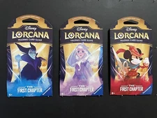 Disney Lorcana First Chapter 3X Sleeved Blister Packs ALL ART SET Sealed