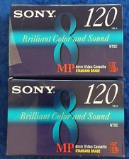 NEW LOT OF 2 SONY 120 MP 8 MM VIDEO CASSETTE TAPES Camcorder