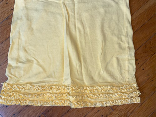 Ralph Lauren Dress Girls L Yellow Short Sleeve Polo Cotton Ruffle Youth 12/14 - Picture 3 of 5