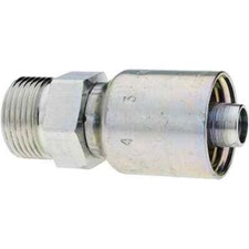 4 Pack Parker 1/2" Hydraulic Hose Male Seal-Lok Fitting: 8 mm, Steel