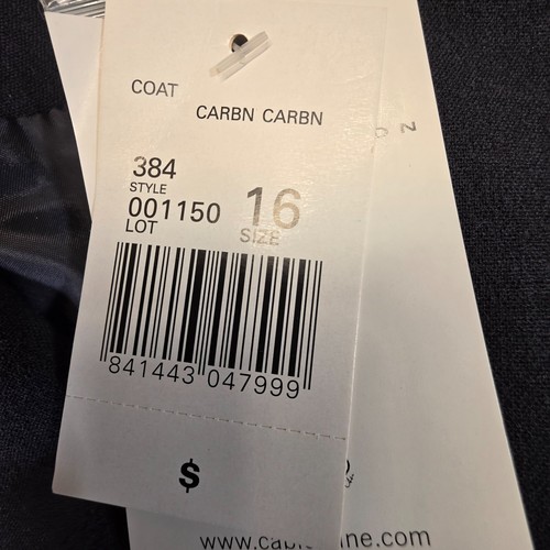 CAbi 384 coat blazer jacket peacoat Carbon dark gray Size 16 - Picture 6 of 10