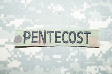 USED US ARMY Name Tape PENECOST OCP Pattern Sew On Military Patch Authentic