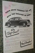 1941 Chrysler New Yorker Original Large Advertisement Print Ad 41