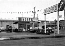 GRAYS HARBOR ? BINGERS NO.13  GAS STATION SERVICE 50'S 5x7 GLOSSY REPRINT