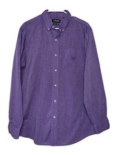 CHAPS Men's Long sleeve Shirt (L) Easy Care Button Up Vista Purple Collared