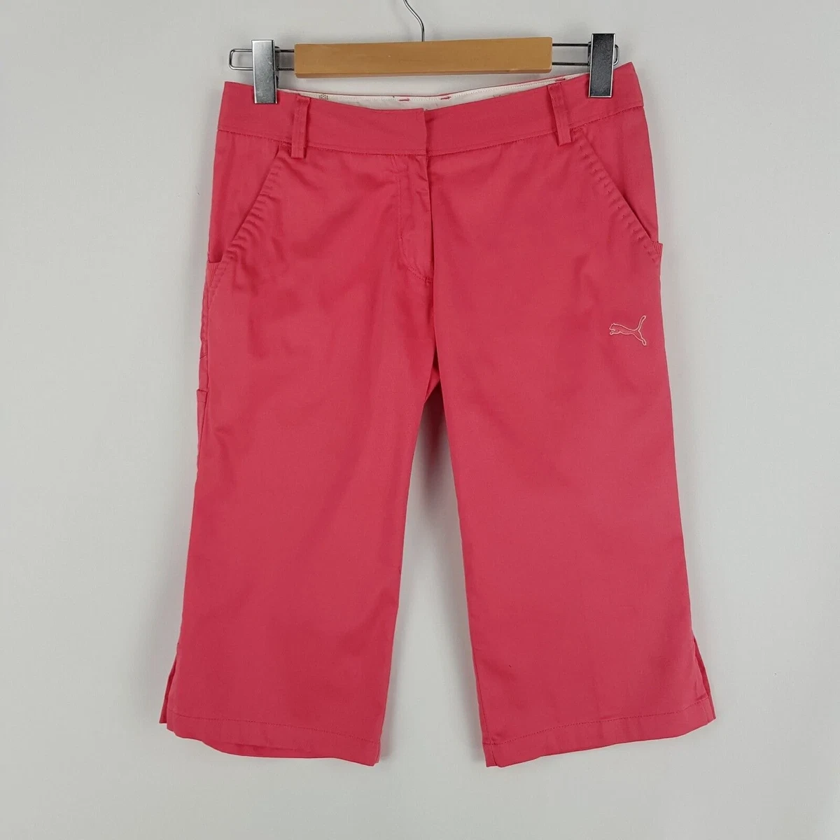 Puma Women Size S 8 10 Coral Straight Leg Knee Length Golf Pants