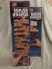 Vintage 1986 Jenga Wooden Block Milton Bradley Game 100% Complete Made In USA