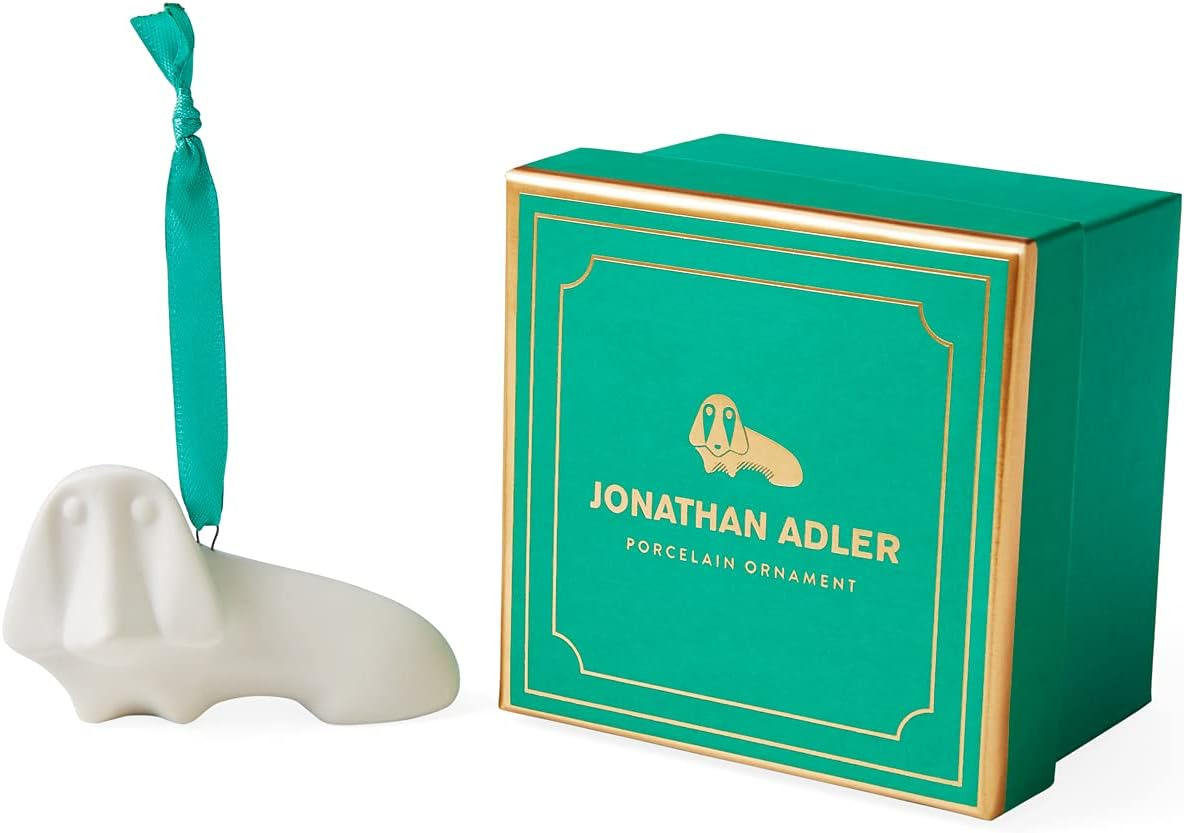 White Hound Dog Figurine Ornament  