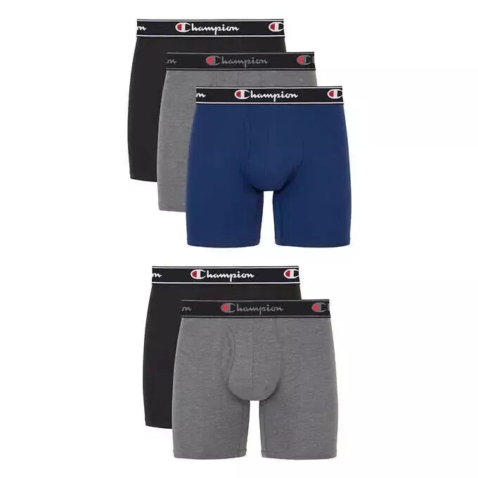 5-pack Champion Men's Boxer Brief -Double Dry Technology X-Temp