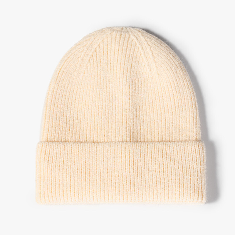 Men's and Women's Solid Color Knitted Hat Earprotector Warm Fisherman's Hat