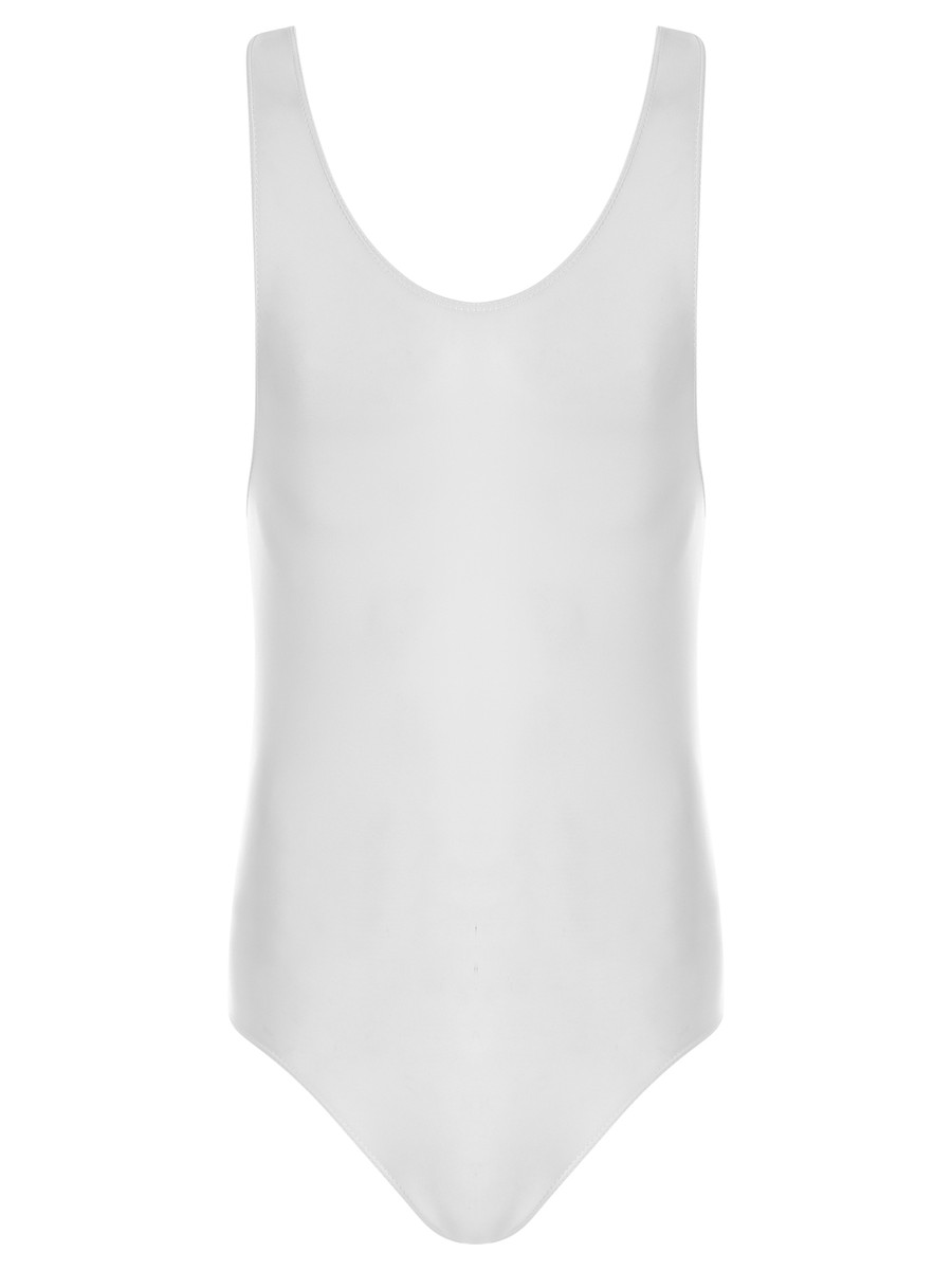 Mens One Piece Oil Glossy Bodysuit,Crew Neck Jamaica