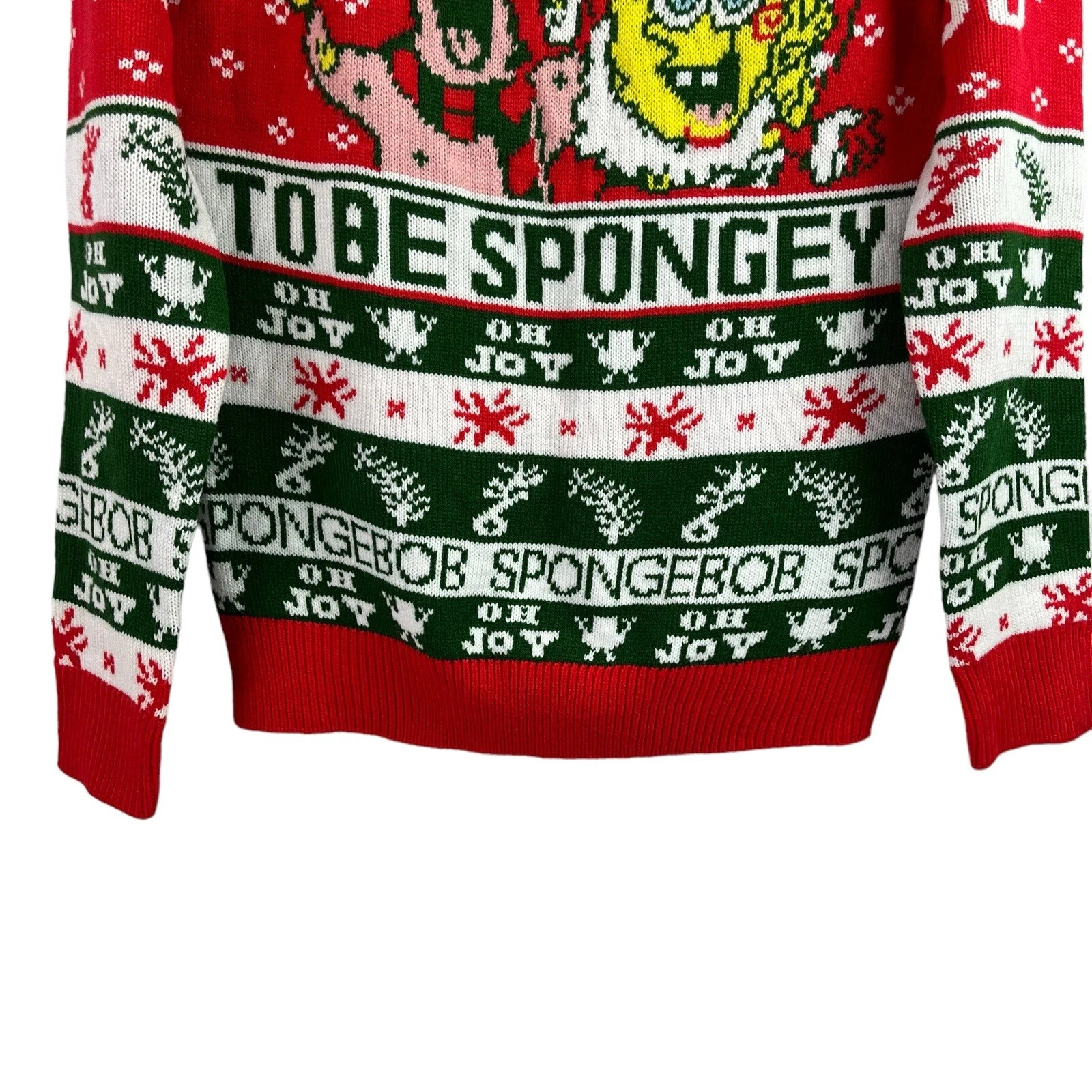 Nick 90s SpongeBob SquarePants Ugly Christmas Sweater Patrick Acrylic Medium