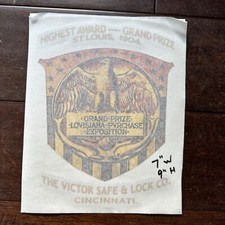 Jumbo “Victor" Safe Antique Decal, Emblem, Sticker, Reproduction