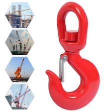 Heavy Duty Swivel Lifting Hook15T/33069.34lb Locking Swivel Hook w/Safety Latch
