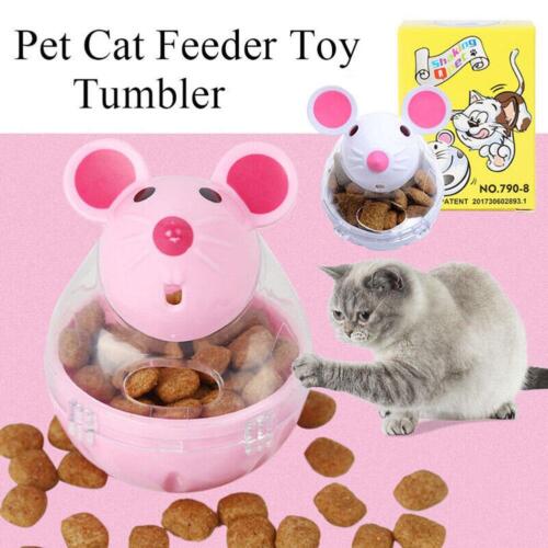 1x Cat Food Mouse Ball Dispenser Cat Treat Toy Feeder Interactive Play L4D8 - Afbeelding 1 van 19