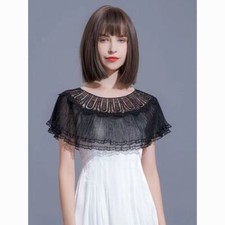 Femme Dentelle Châle Capelet Robe Soirée Boléro Court Haut Mariage Déguisement