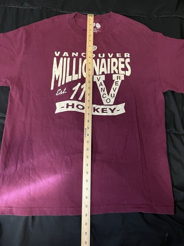 47 Brand Vancouver Millionaires T-Shirt! NHL Canucks Maroon Tee Old Time Hockey - Picture 2 of 8