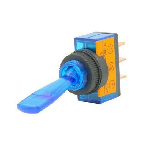 On-Off LED Toggle Switch Illuminated SPST 12V 12mm Panel Car Marine Light Boat - Picture 2 of 16