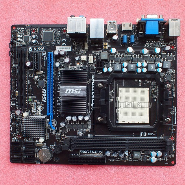 MSI MS-7641 880GM-E35 Motherboard AMD 880G Socket AM3 DDR3. 