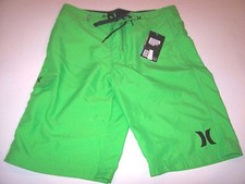 New Hurley sz 16 swimsuit boys board shorts swim trunks green