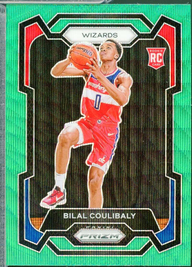 Bilal Coulibaly Rookie Card 2023-24 Panini Prizm Prizms Green Wave #153