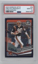 2023 Panini Donruss Optic Football Cris Collinsworth Purple Stars /15 PSA 10