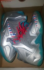 Bastón de caramelo Nike Lebron XI 11 Silver Barber Shop talla 7Y 621712-009