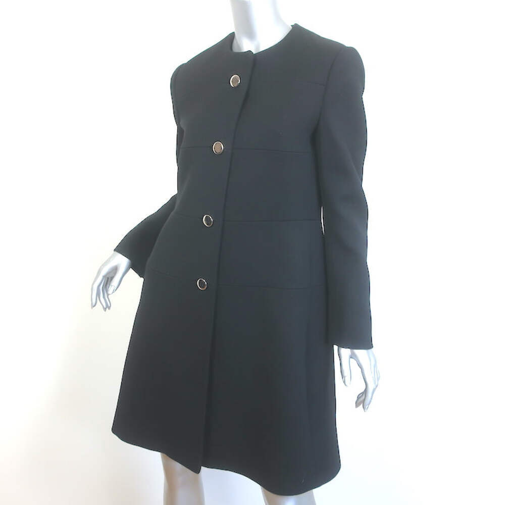 ジャケット・アウター Prada Wool Coat IT44 Prada Coat Black Virgin Wool Size 44 Button-Front Jacket | eBay