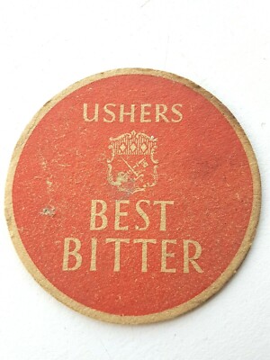 Vintage USHERS - Best Bitter (Wiltshire) Cat No'12 Bierdeckel Untersetzer
