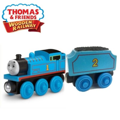 2PCS Edwards Thomas & Freunde hölzerne magnetische Eisenbahn Kinder Spielzeug