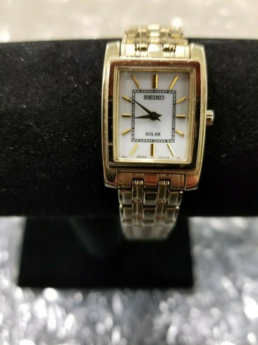 Vintage Seiko Solar Women's Watch Wristwatch Gold tone Time Piece V115-0AD0  | eBay