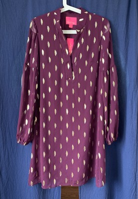 Lilly Pulitzer SHEA SILK DRESS Cabernet 