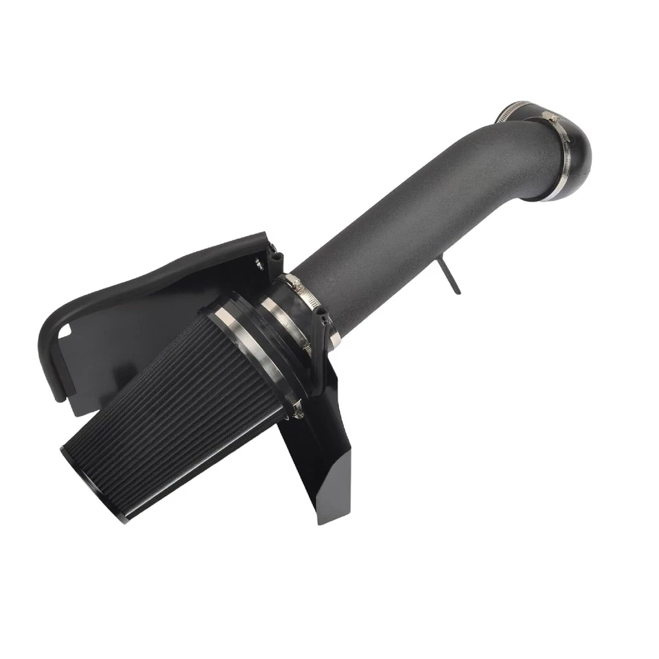 Черный 4-дюймовый воздухозаборник холодного воздуха + выпускной коллектор для Chevy GMC Avalanche Silverado Sierra - Изображение 2 из 4