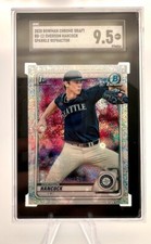2020 Bowman Chrome Draft Emerson Hancock 1st Rookie Sparkle Refractor SGC 9.5