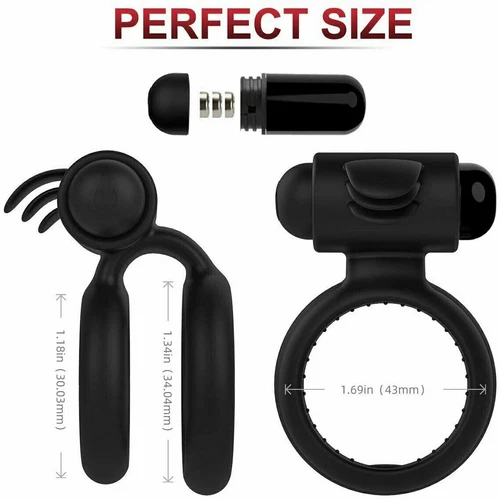 Men Penis Cock Ring Vibrator G-spot Dildo Massager Sex Toys For Women Couples - Picture 6 of 14